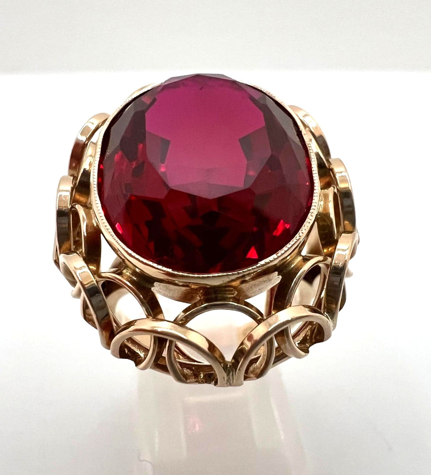  Gold 14 Karat mit Rubin Korund