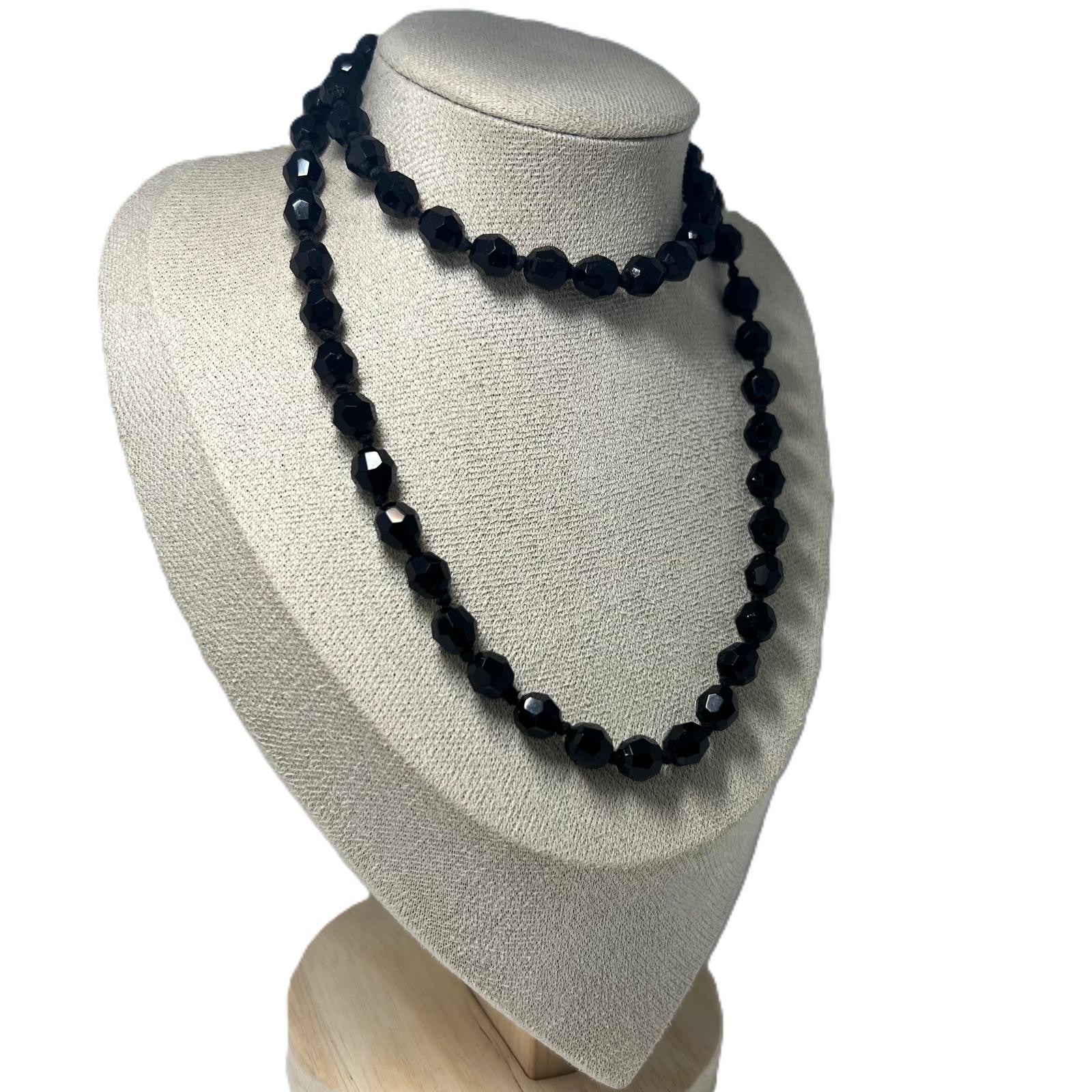Antikes Art Déco Onyx-Collier