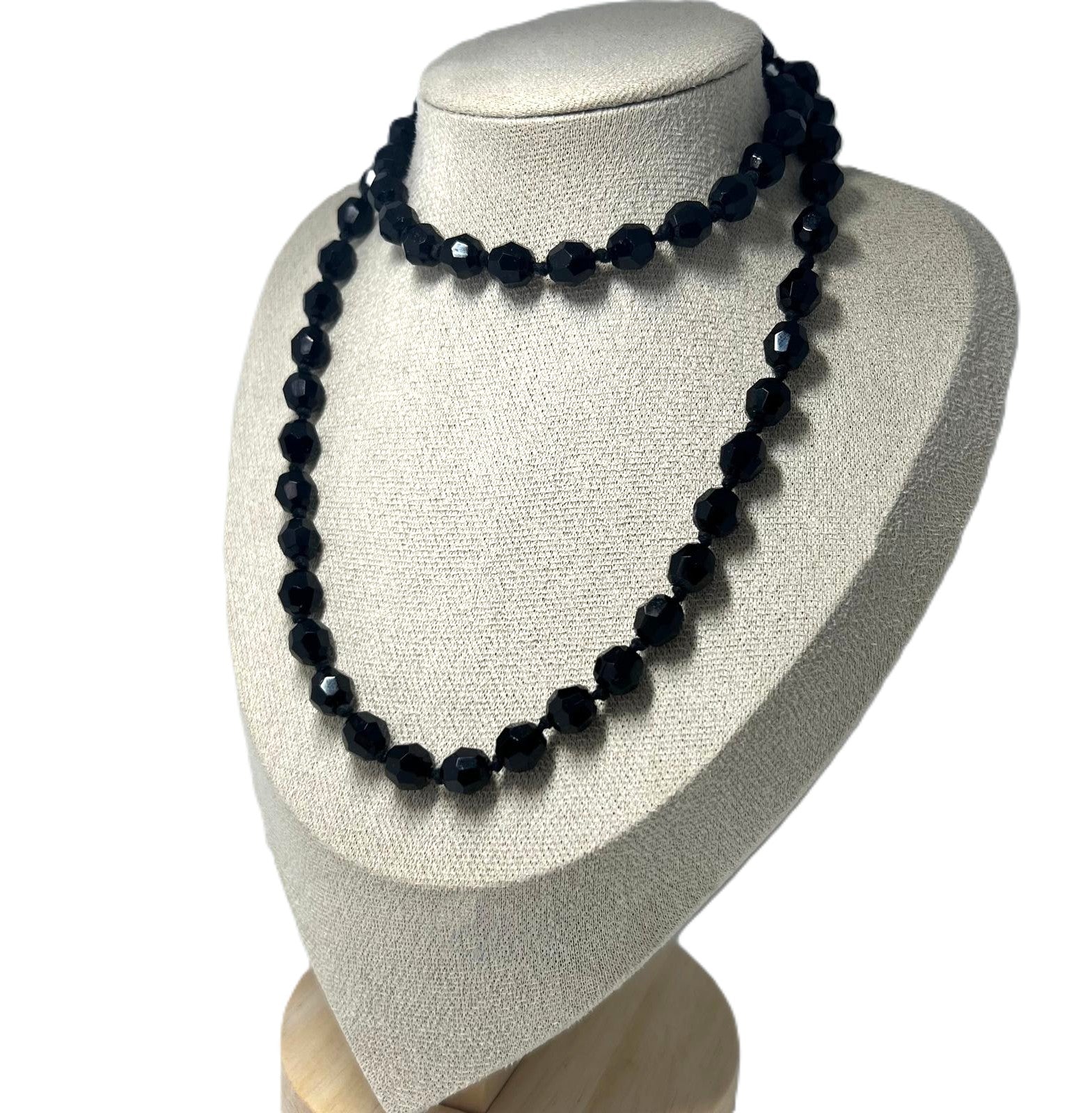 Antikes Art Déco Onyx-Collier
