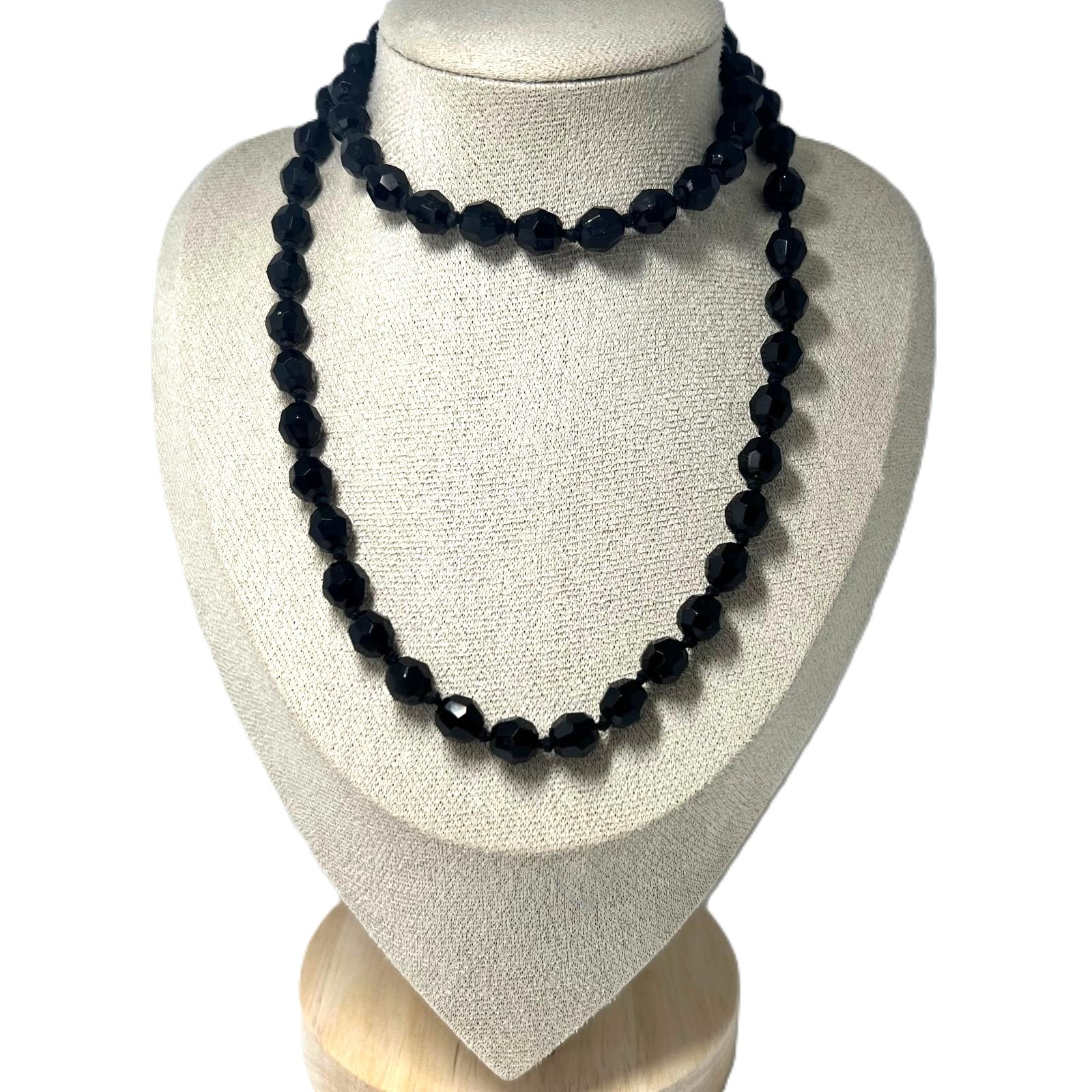 Antikes Art Déco Onyx-Collier