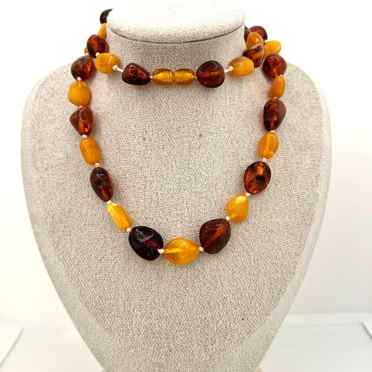 Bernstein Kette Butterscotch Amber 