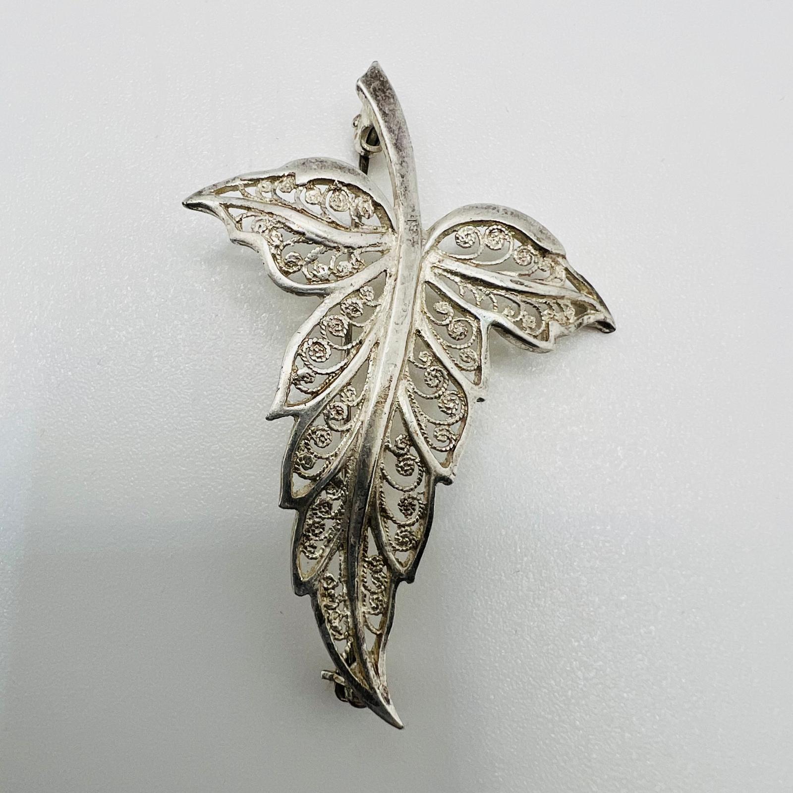  Brosche Filigranes Art Deco 835 Silber