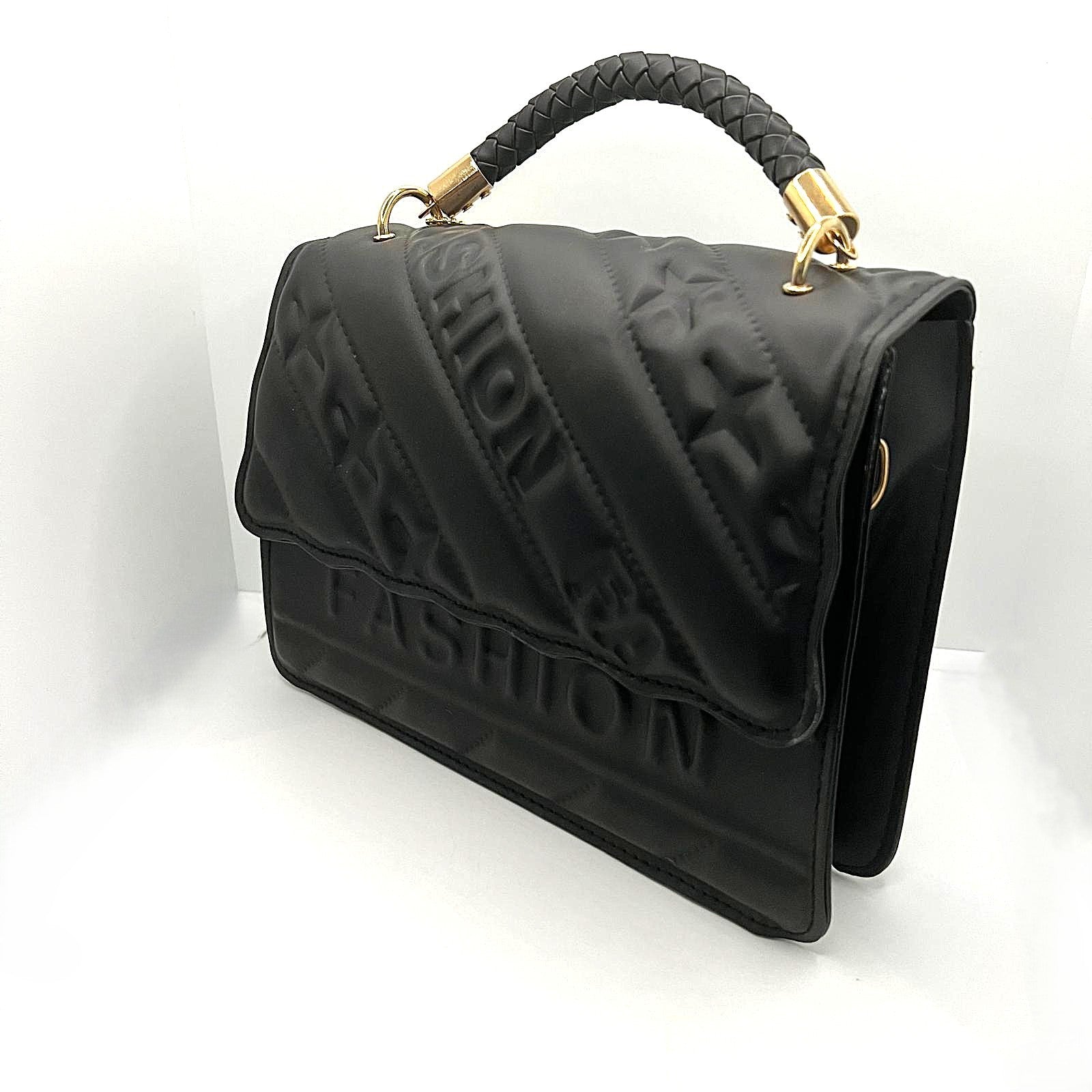 schwarze Crossbody-Tasche 