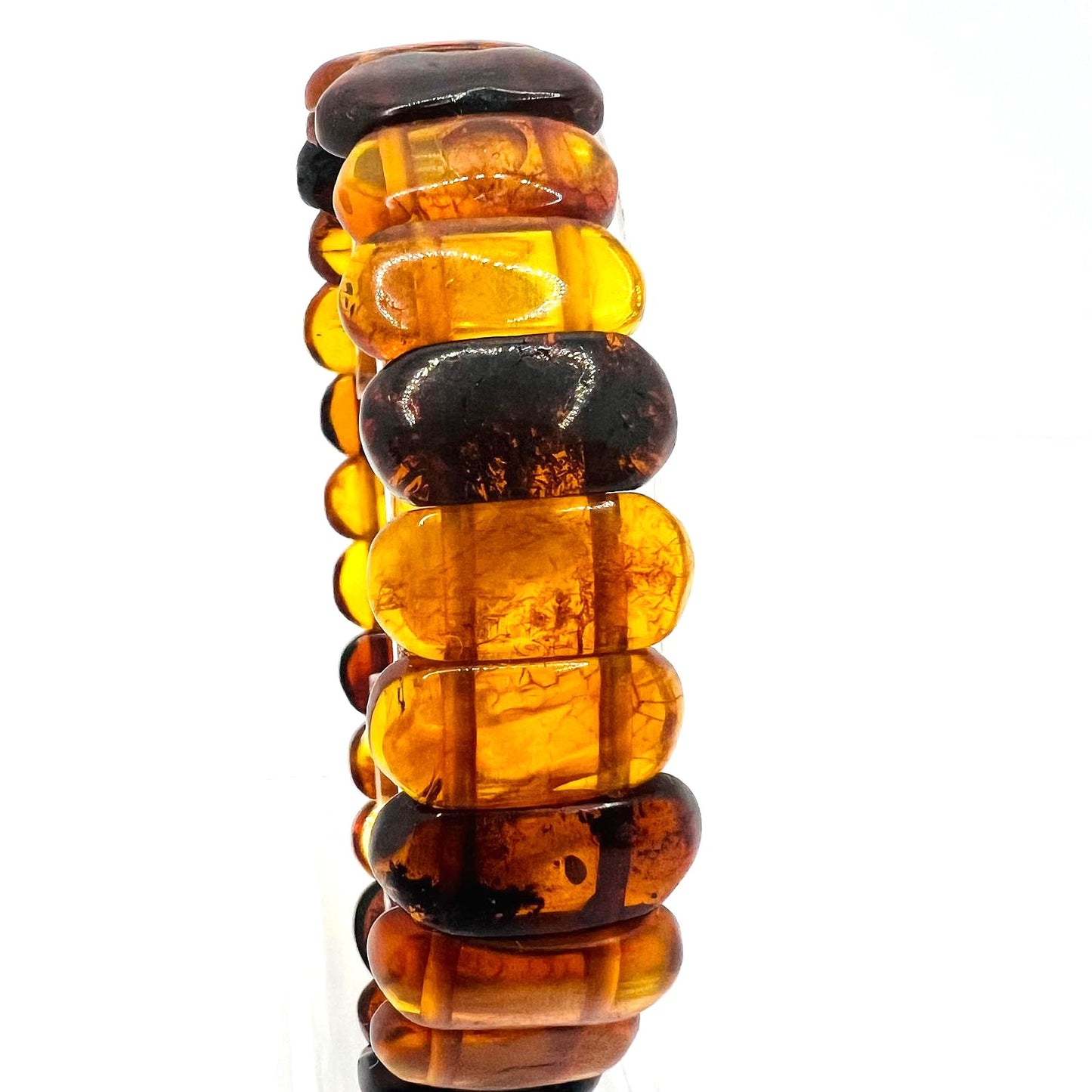 Elastisches Vintage-Bernsteinarmband 