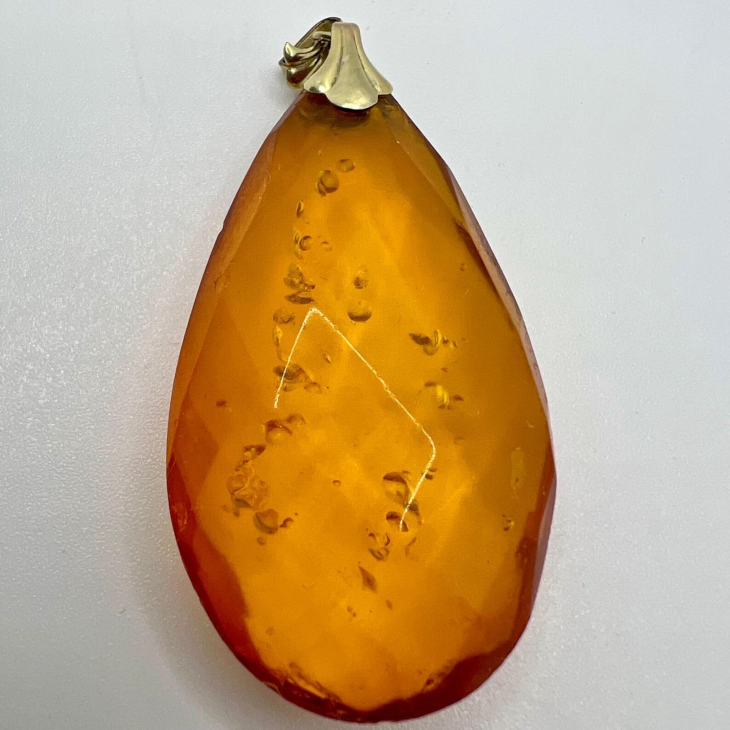 Antique Art Deco amber pendant – faceted – rarity – excellent craftsmanship