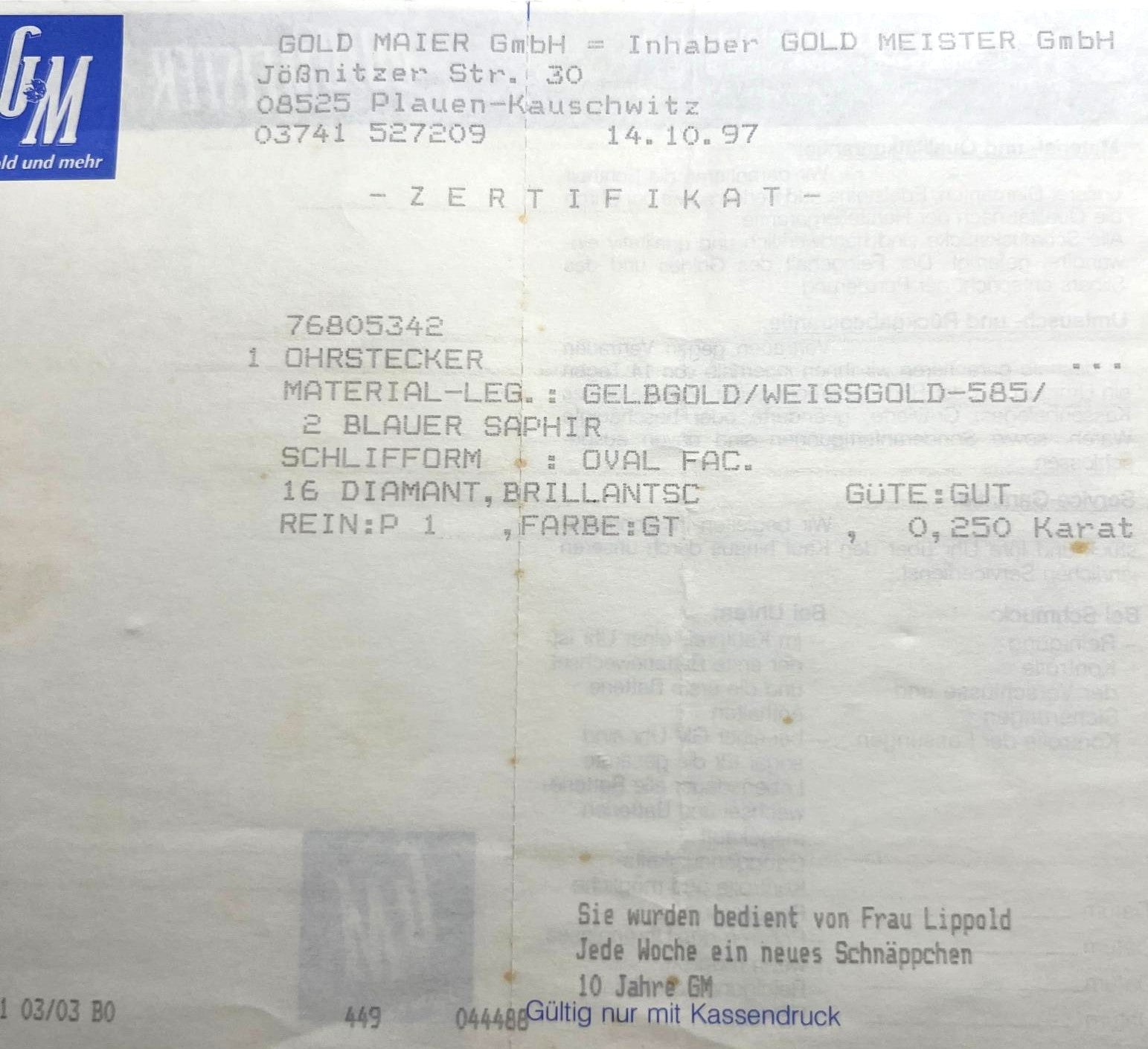 585er Gelbgold Weißgold Ohrstecker