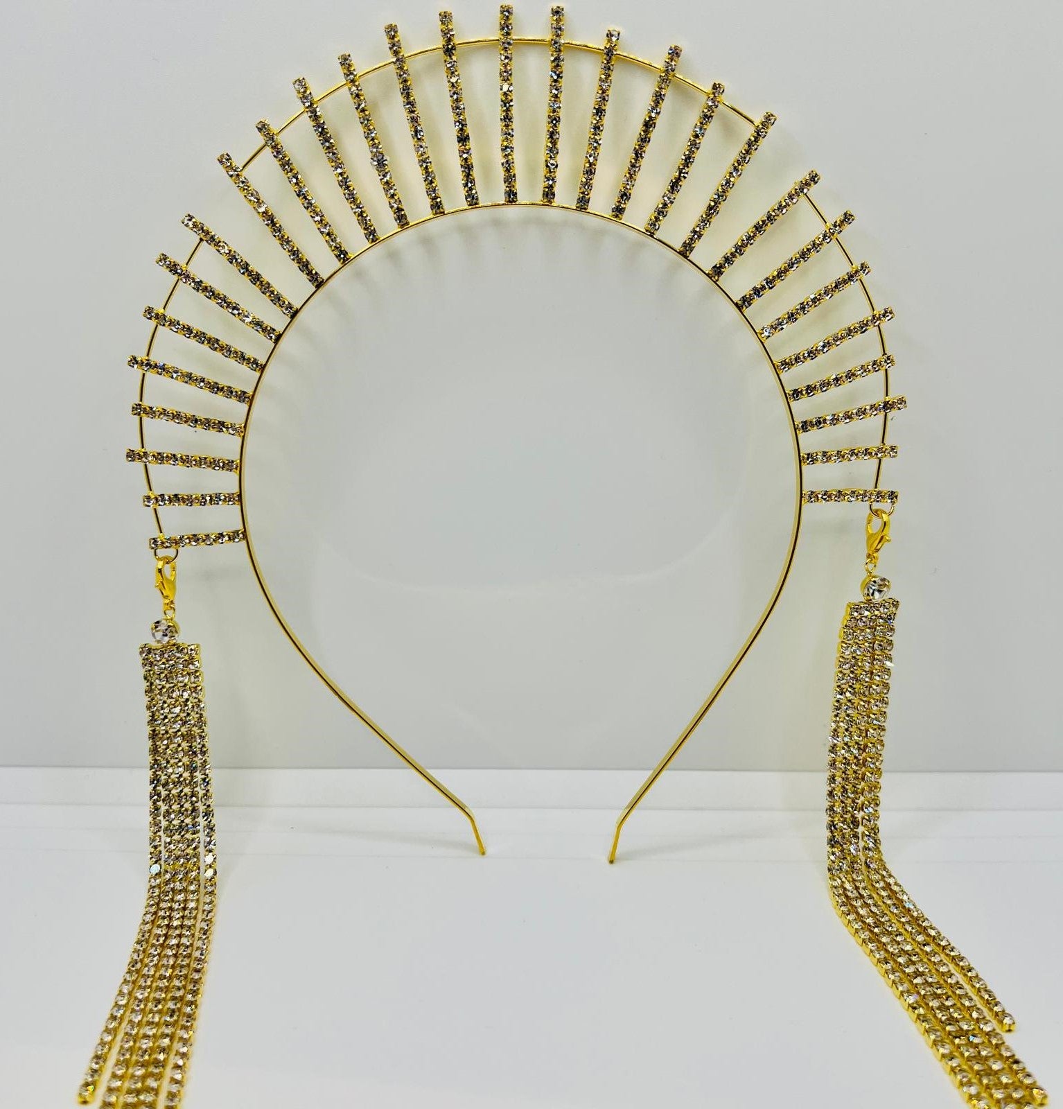 Gold Strass Sonnenkrone 