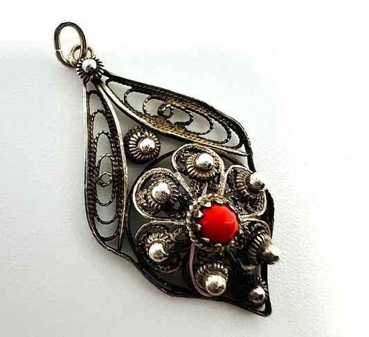 Jugendstil Anhänger Silber Filigran