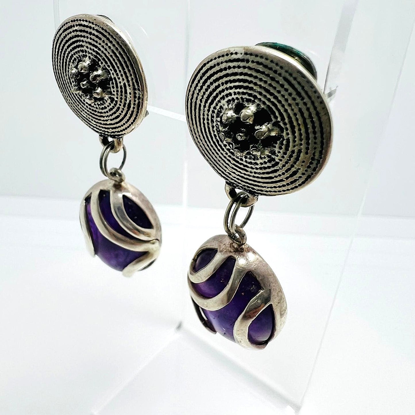 Klippohrringe mit Amethyst