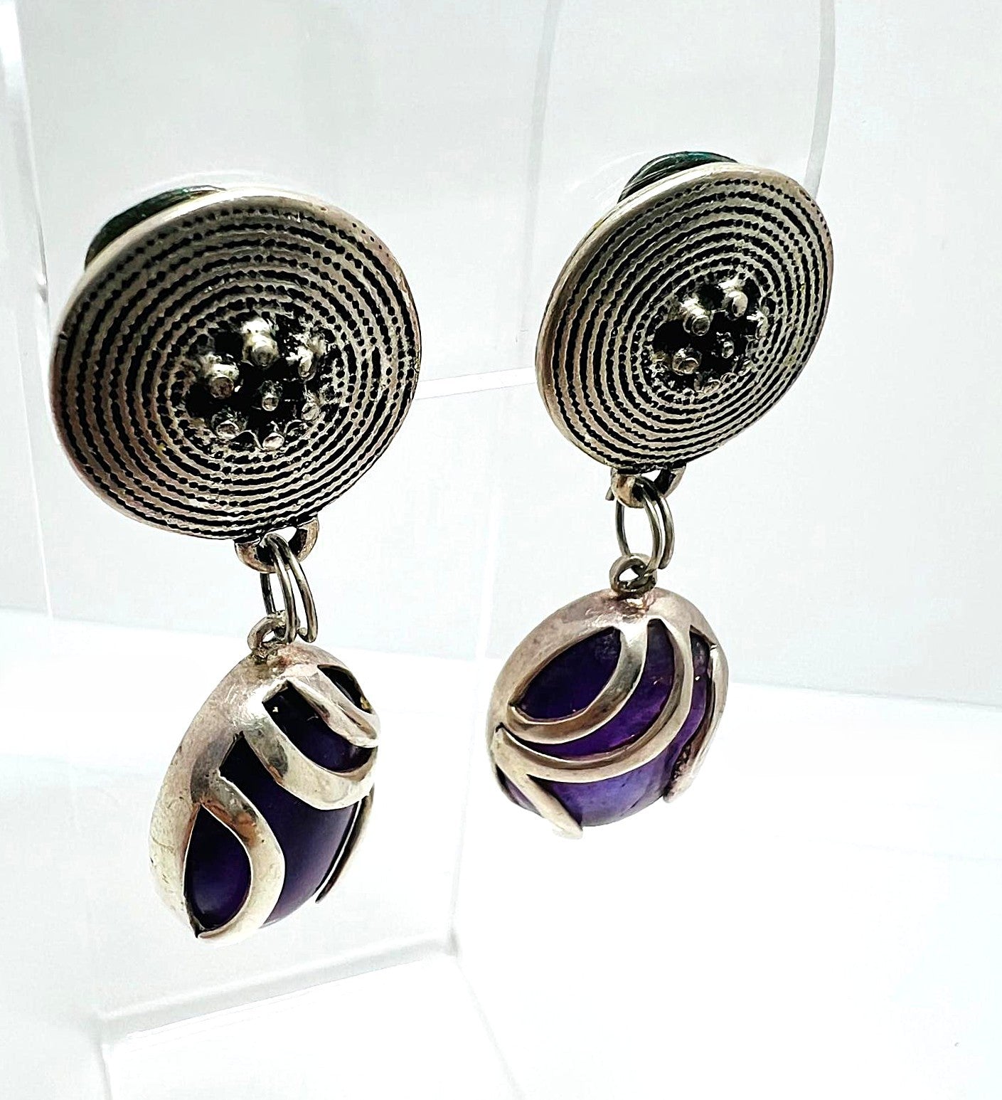Klippohrringe mit Amethyst