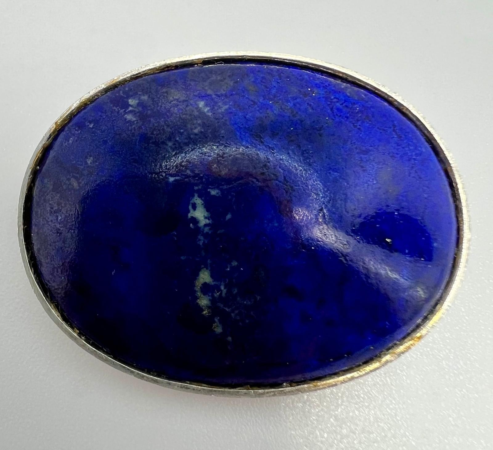 Vintage Lapislazuli Broche 925er Silber