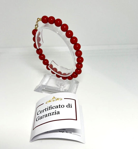 Echtes Mittelmeer-Korallenarmband 