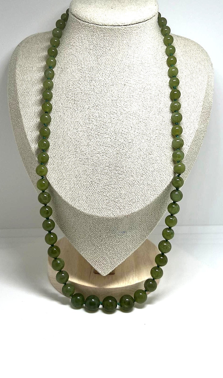 Vintage Nephrit Jade Kette 