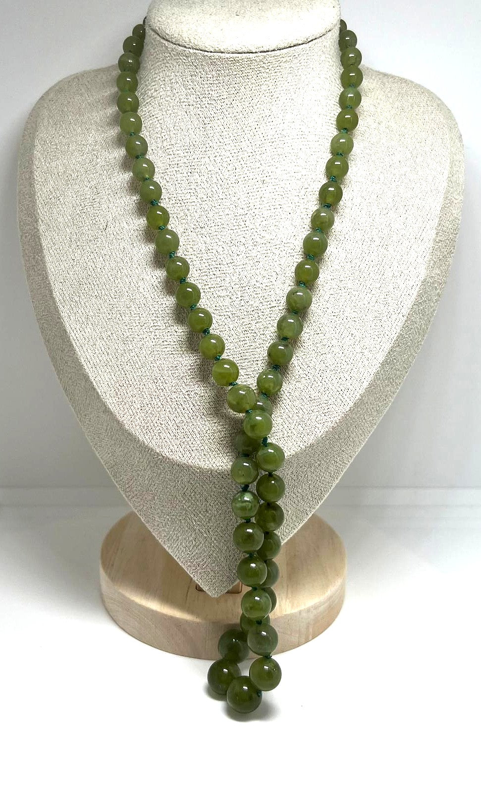 Vintage Nephrit Jade Kette 
