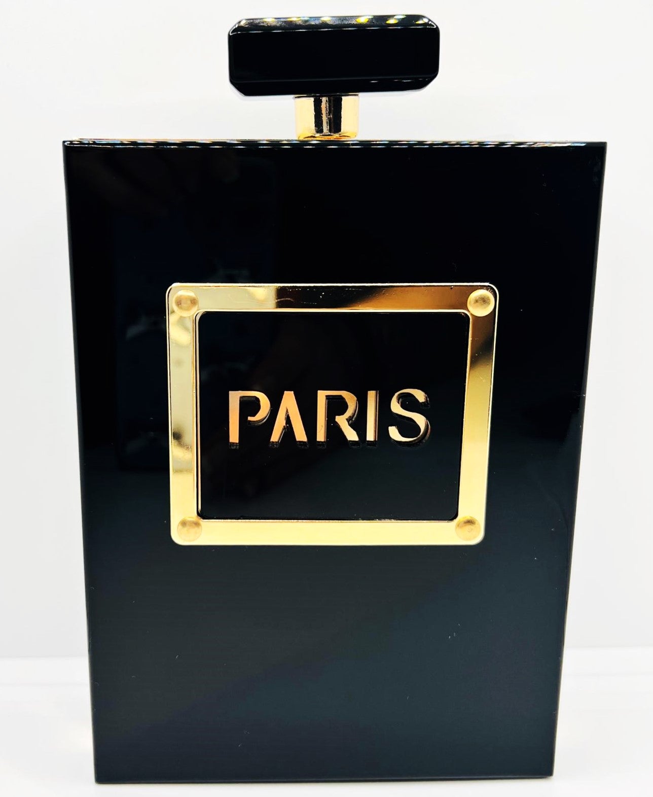 Paris Gold Schwarz Flocon Clutch