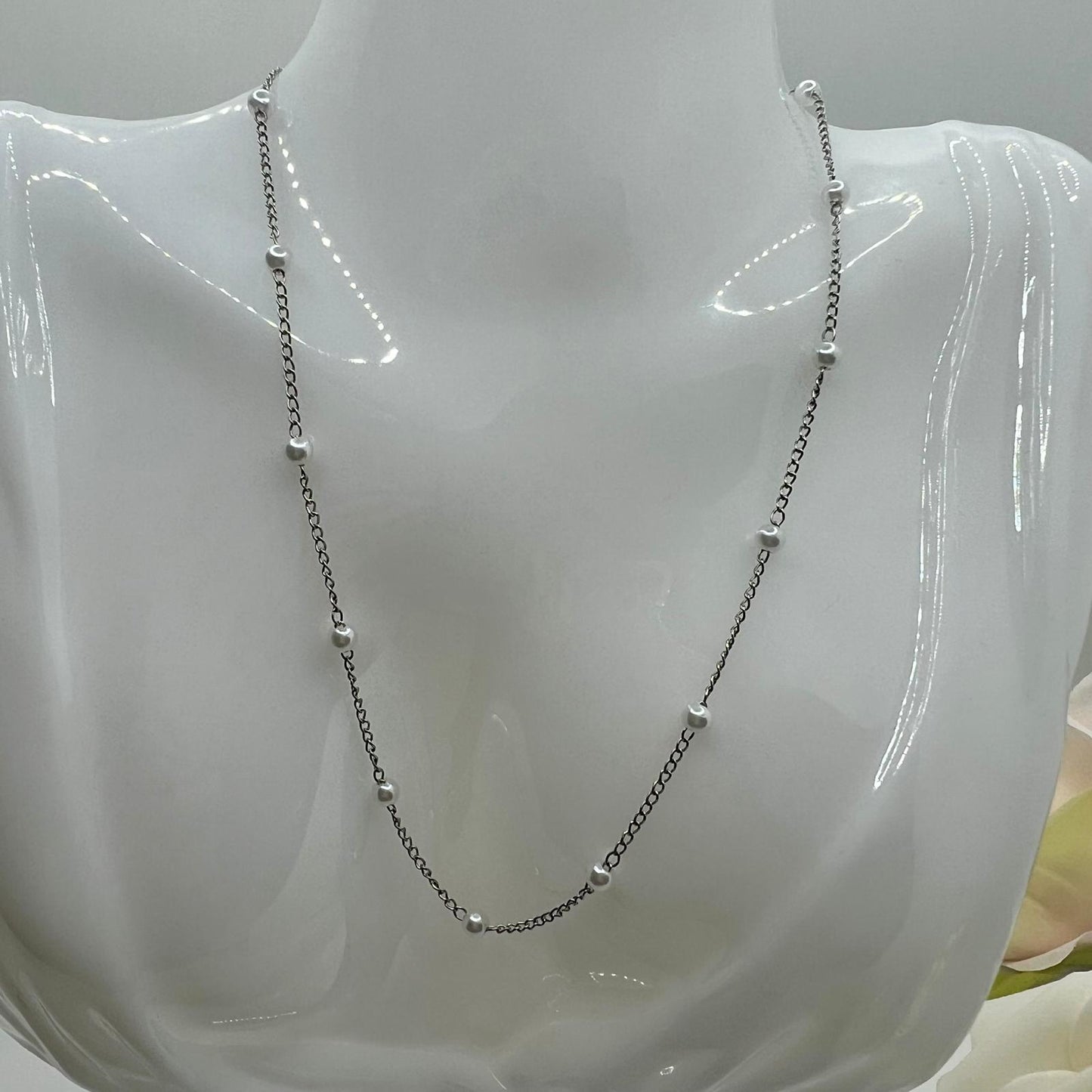 Pearl Kette aus Edelstahl