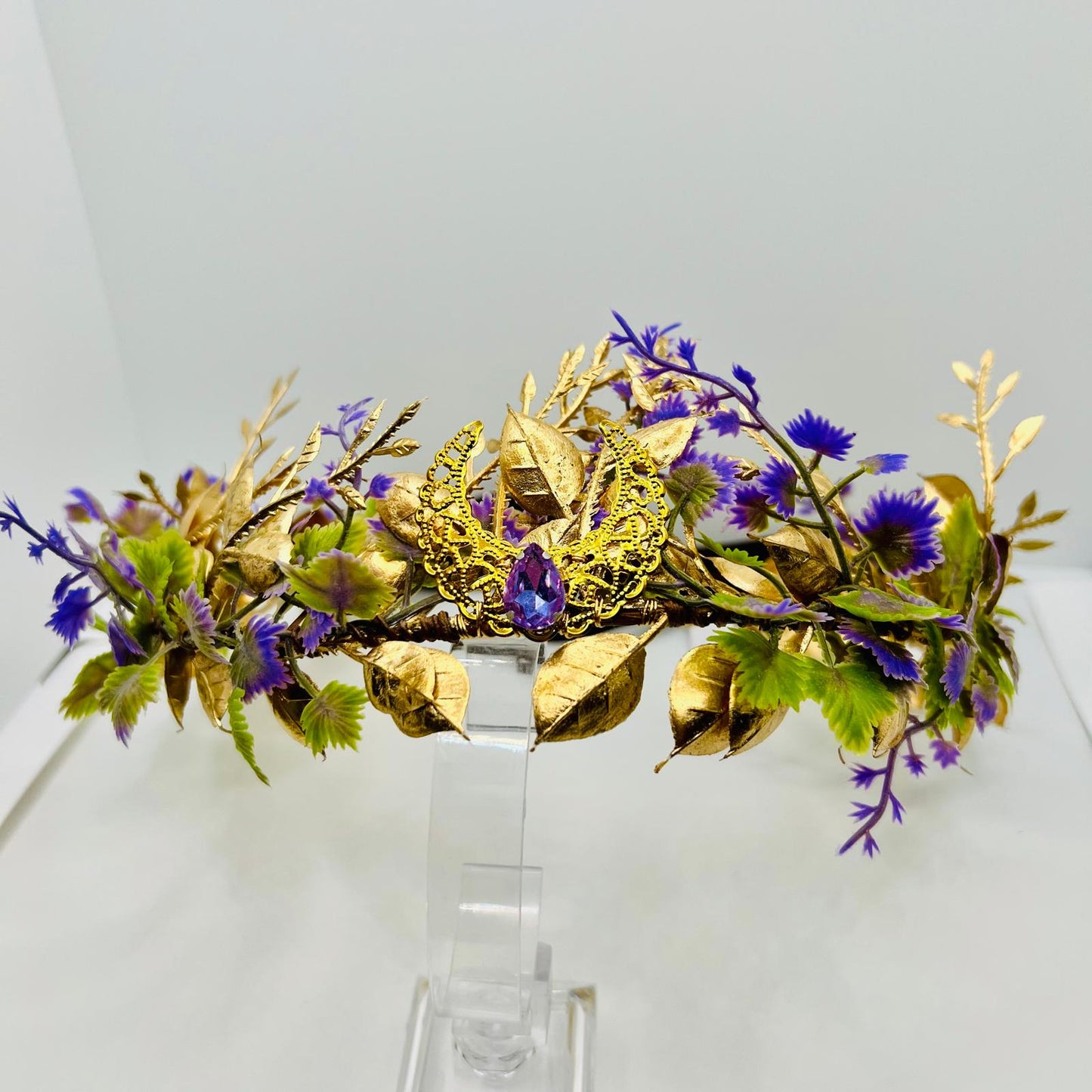 Handmade wreath Bohemian wreath accessory Tiara Boho style hair wreath festival