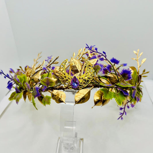 Handmade wreath Bohemian wreath accessory Tiara Boho style hair wreath festival