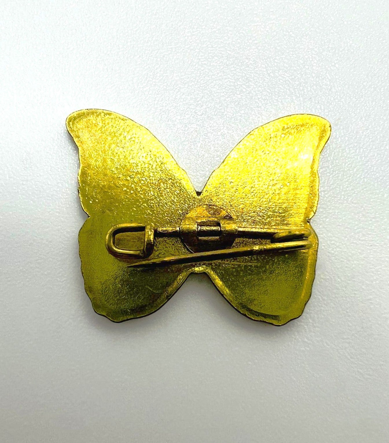 Vintage Schmetterlingsbrosche in Blau-Gold