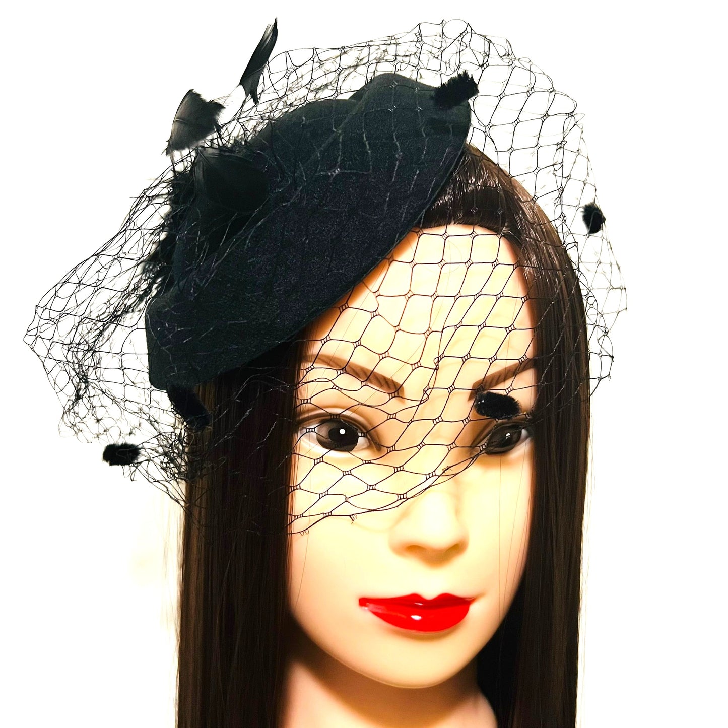 Schwarzer Fascinator 