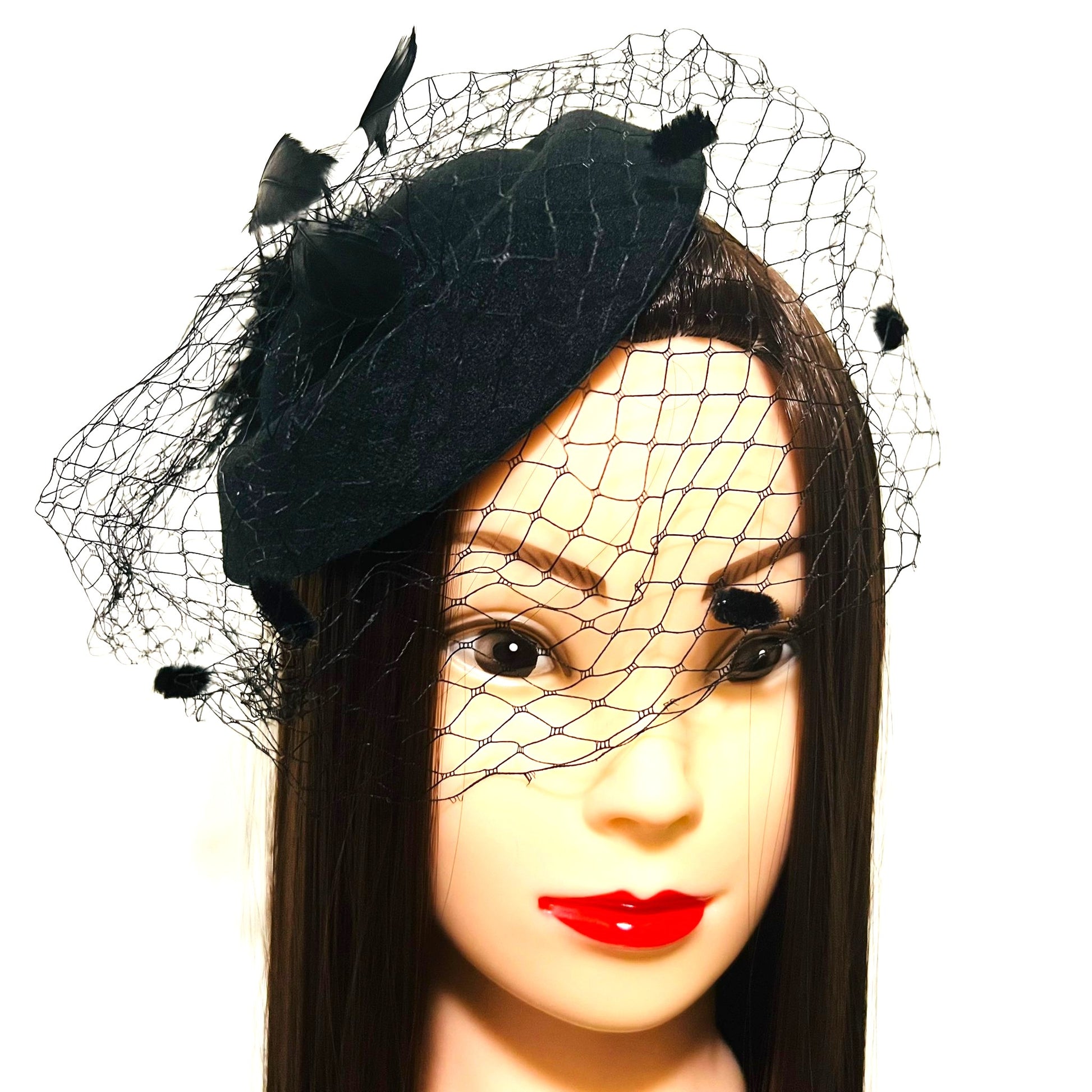 Schwarzer Fascinator 