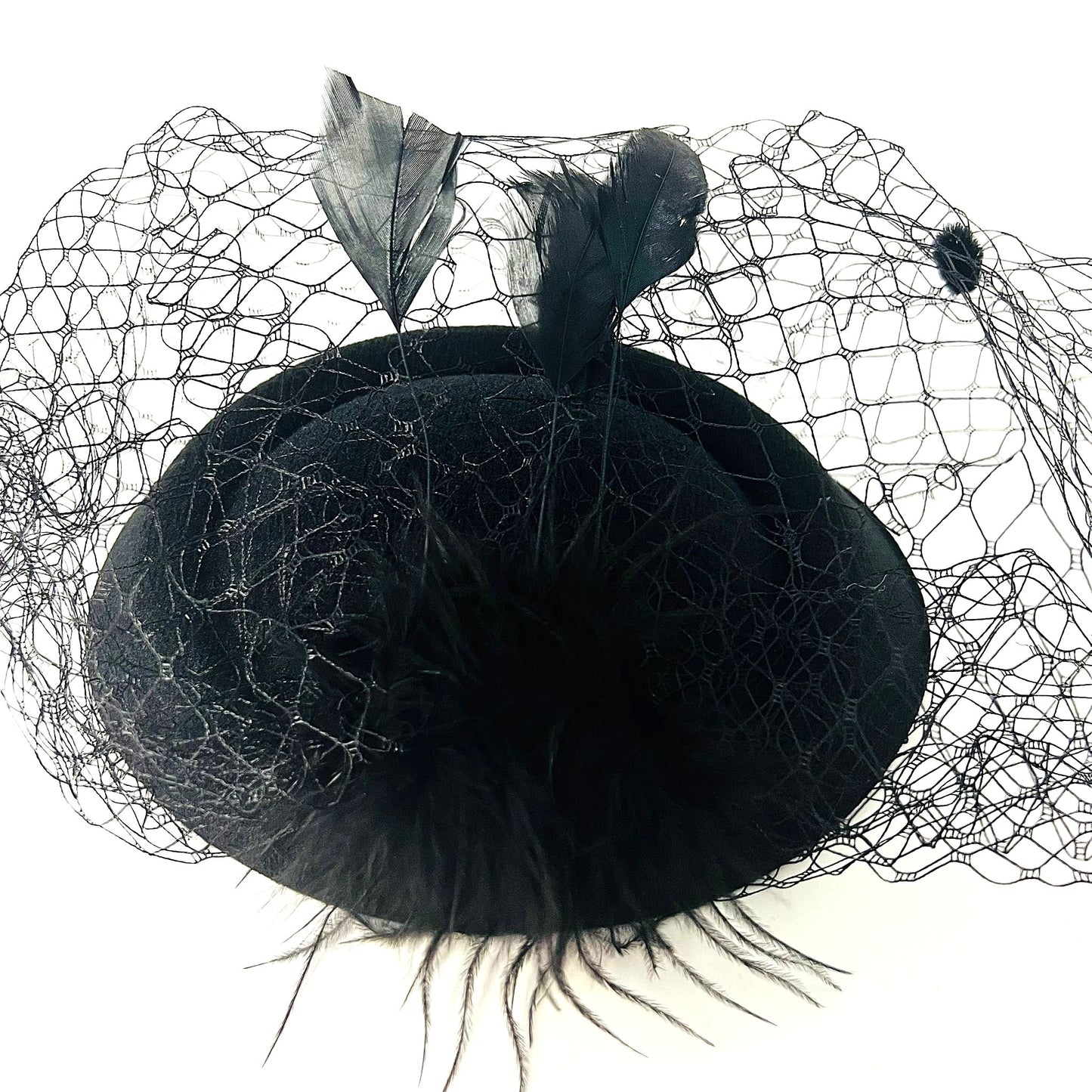 Schwarzer Fascinator 