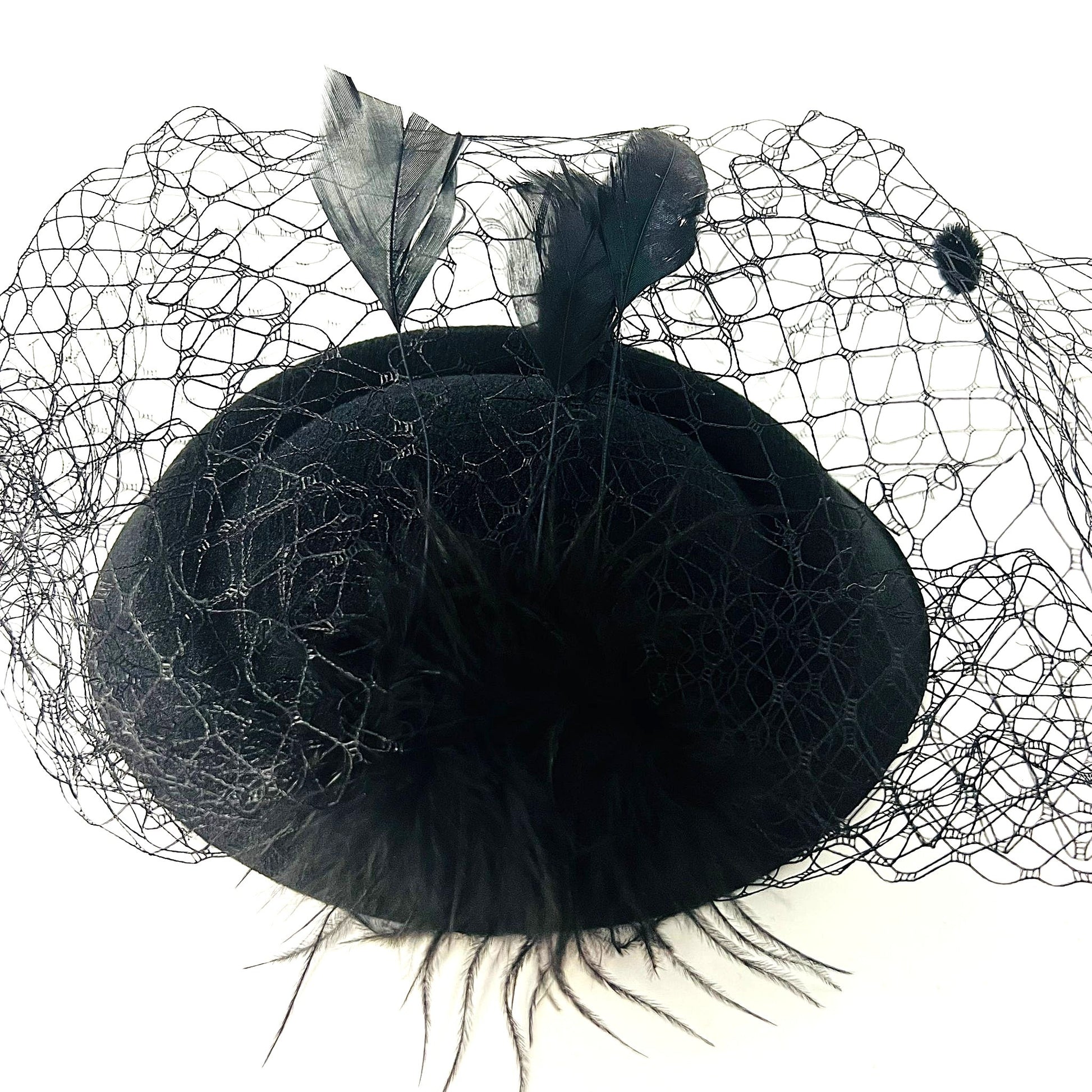 Schwarzer Fascinator 