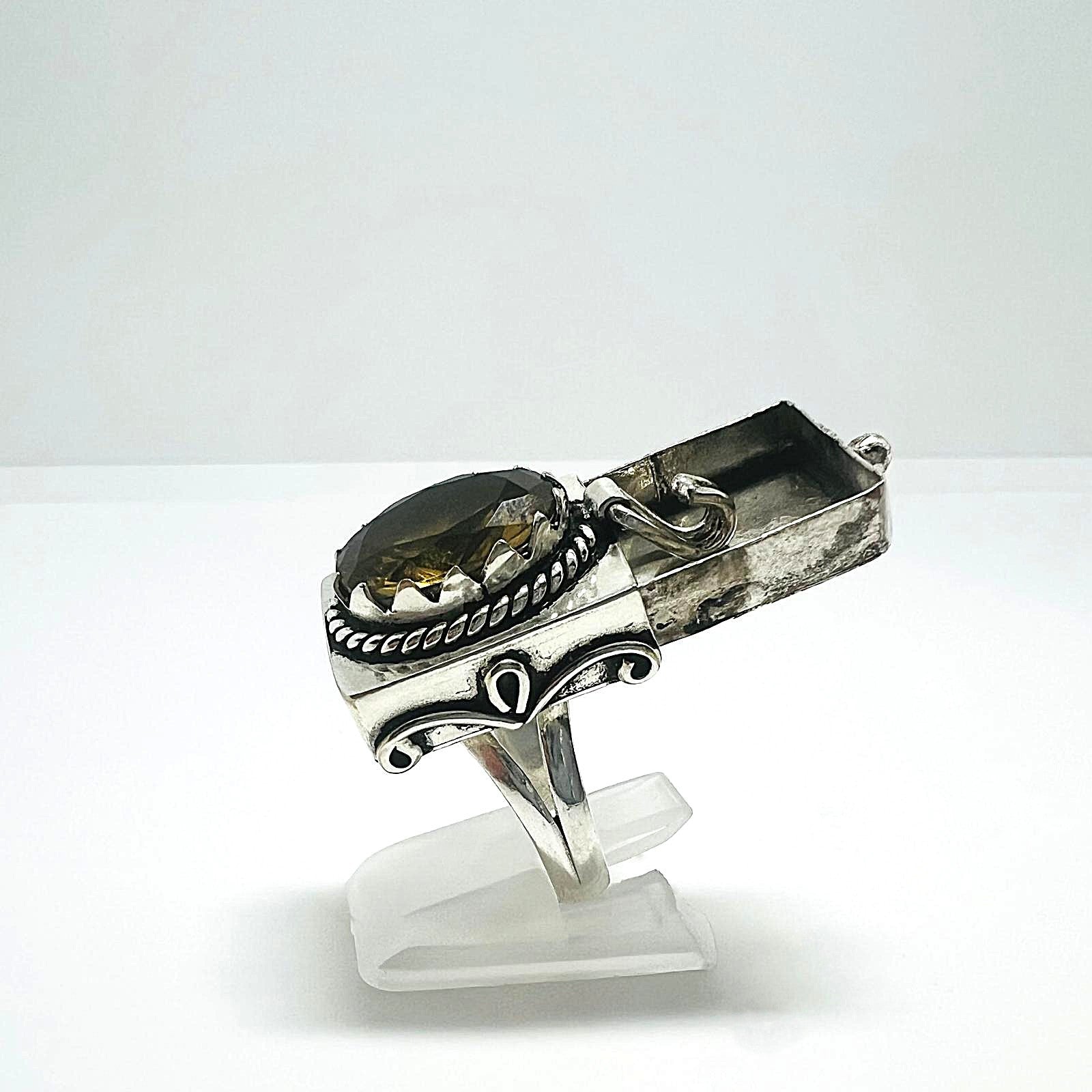 925er Silber Rauchquarz 