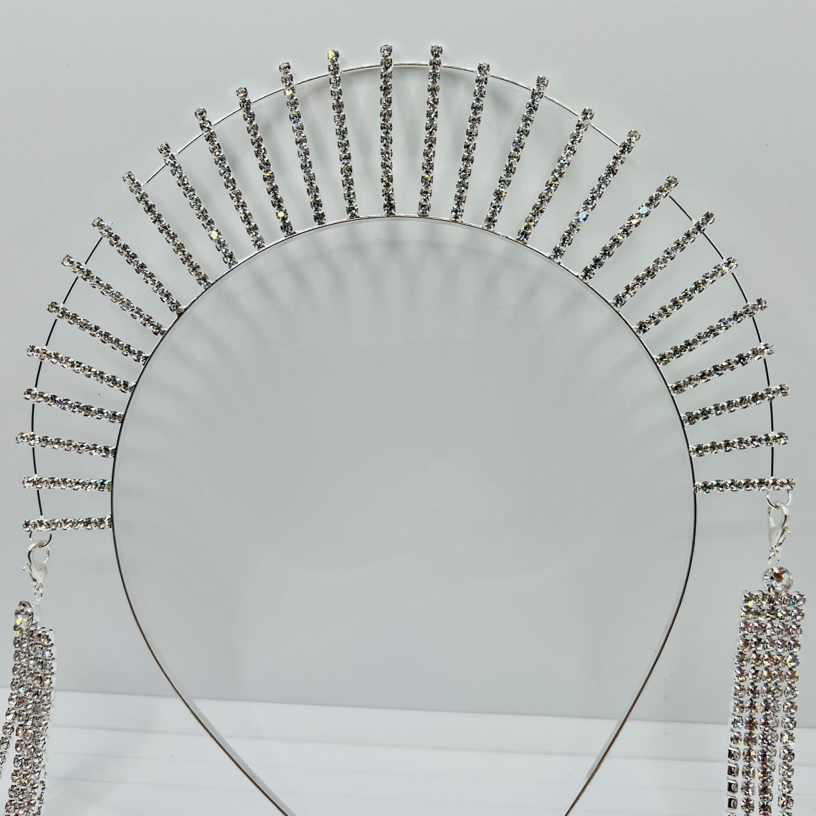 Silber Strass Sonnenkrone 