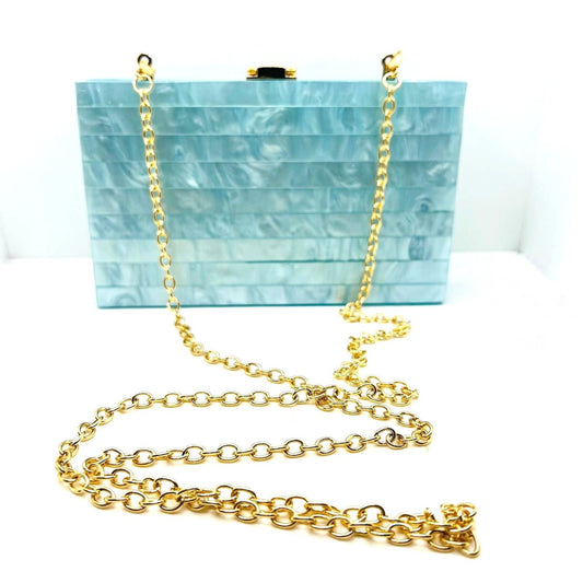 Statement Clutch – hellblau 