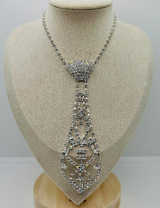 Women's rhinestone tie accessory rhinestone chain