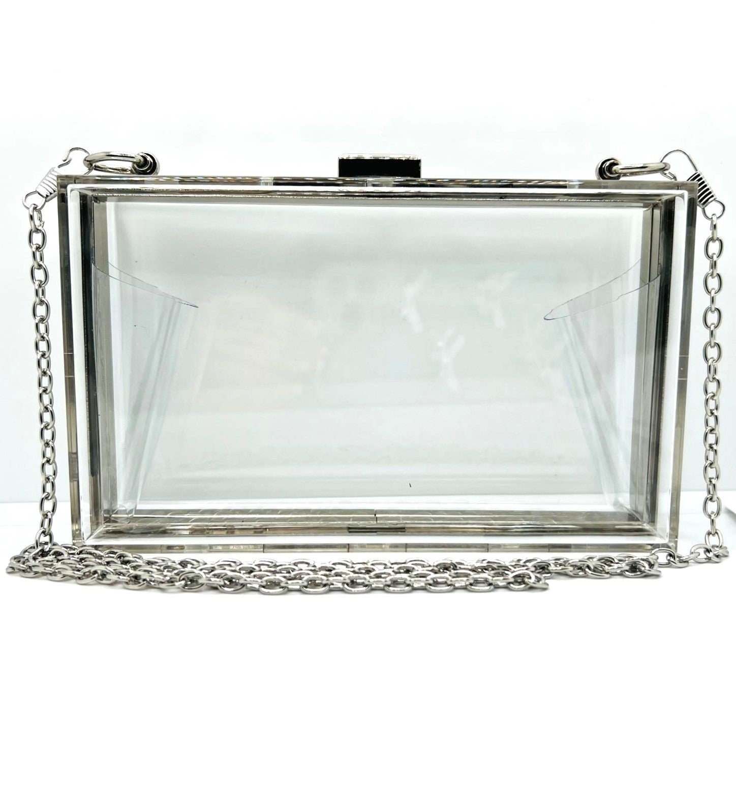 Transparente Silber Acryl Clutch