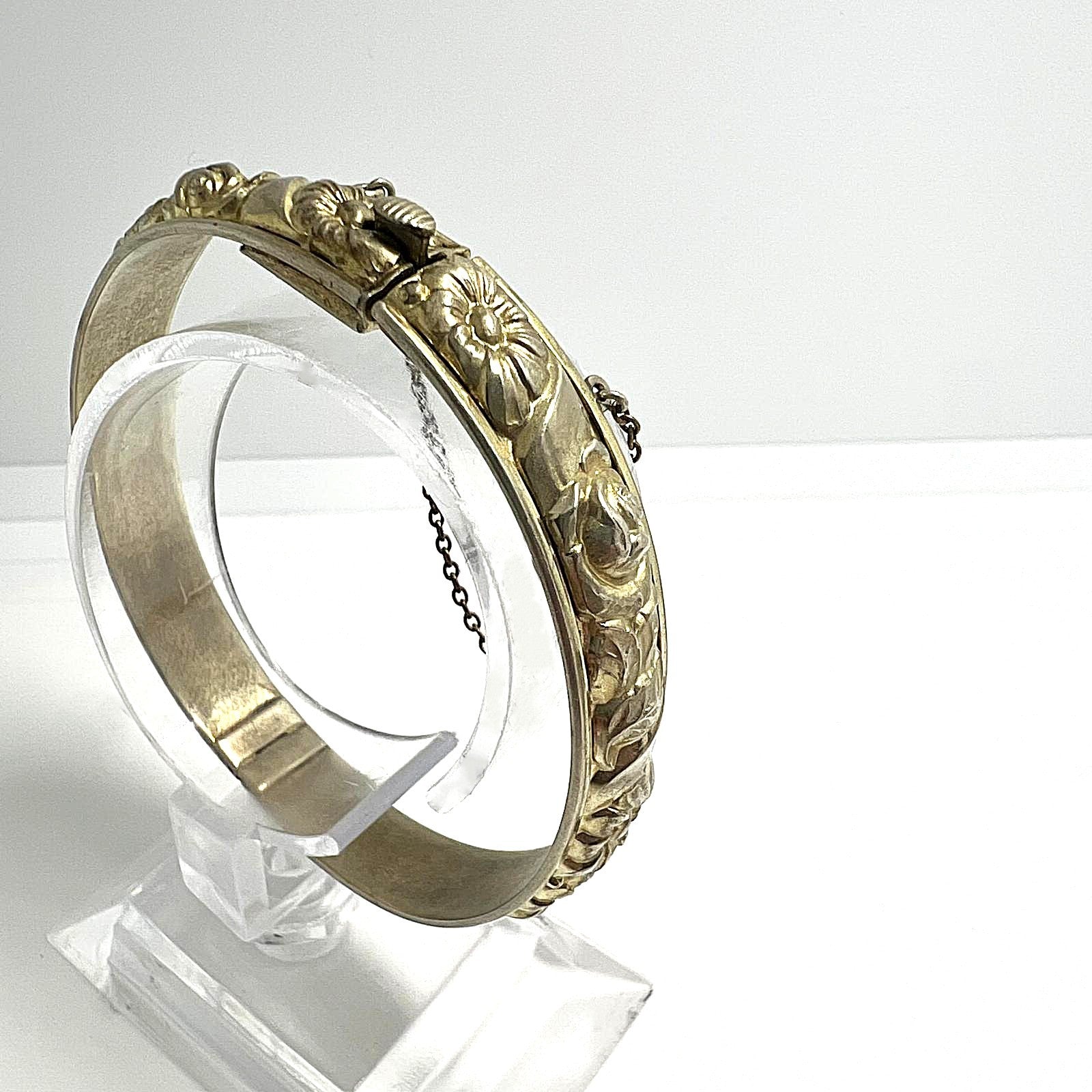 Viktorianischer Armreif Messing vergoldet