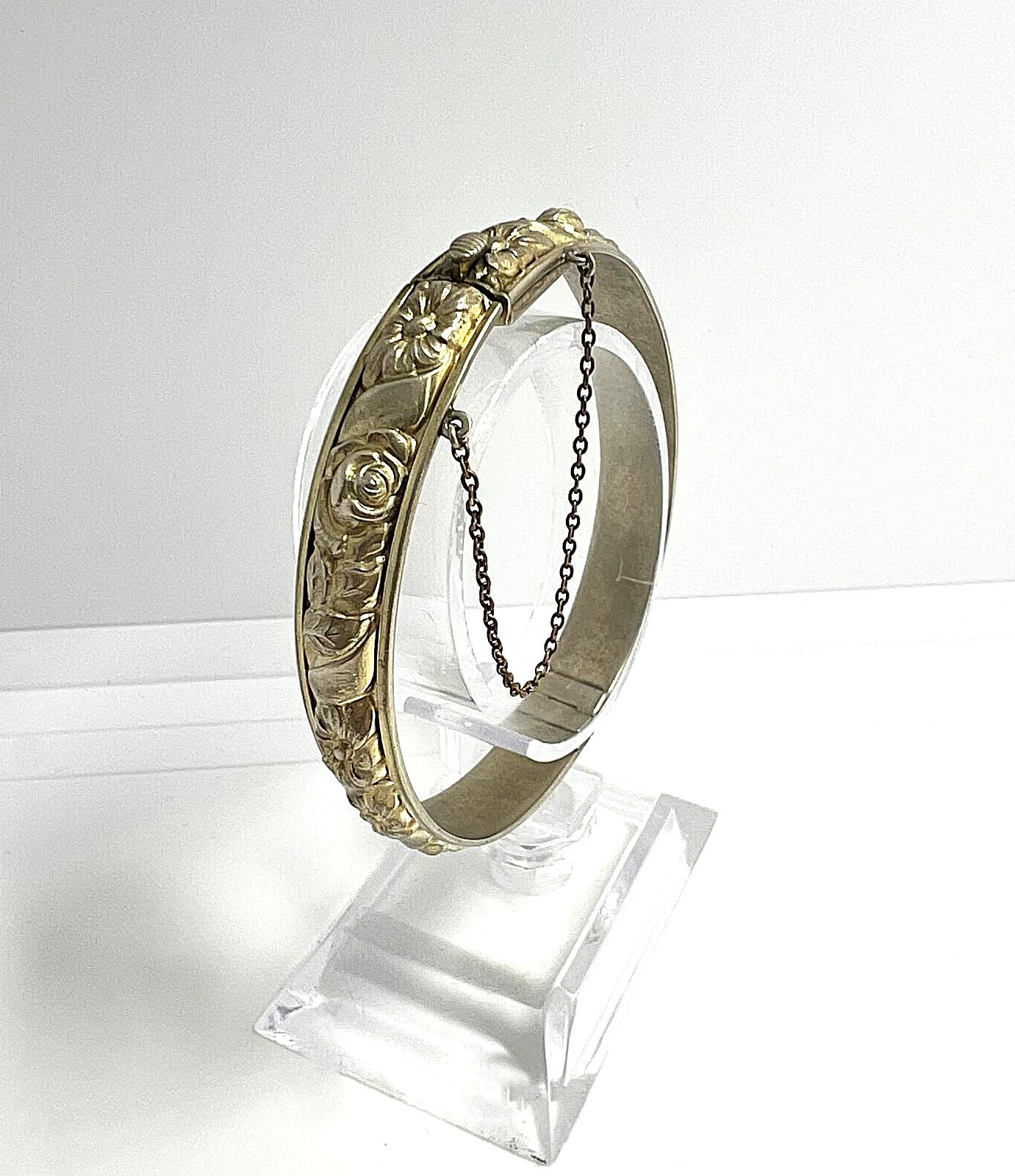 Viktorianischer Armreif Messing vergoldet