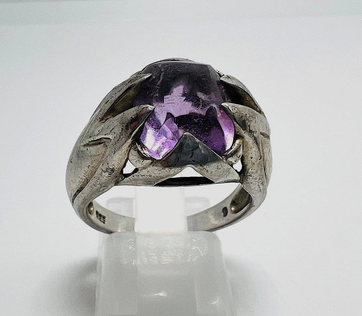 Vintage 925 Silber Amethyst Ring Gr. 53