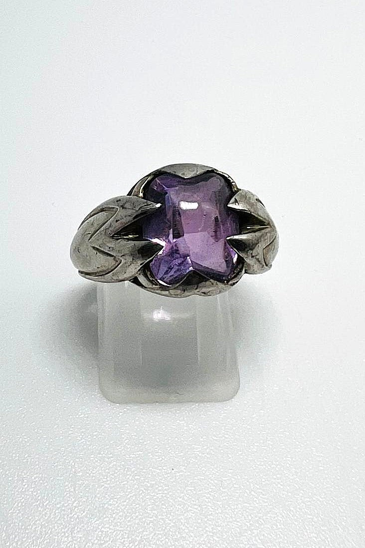 Vintage 925 Silber Amethyst Ring Gr. 53