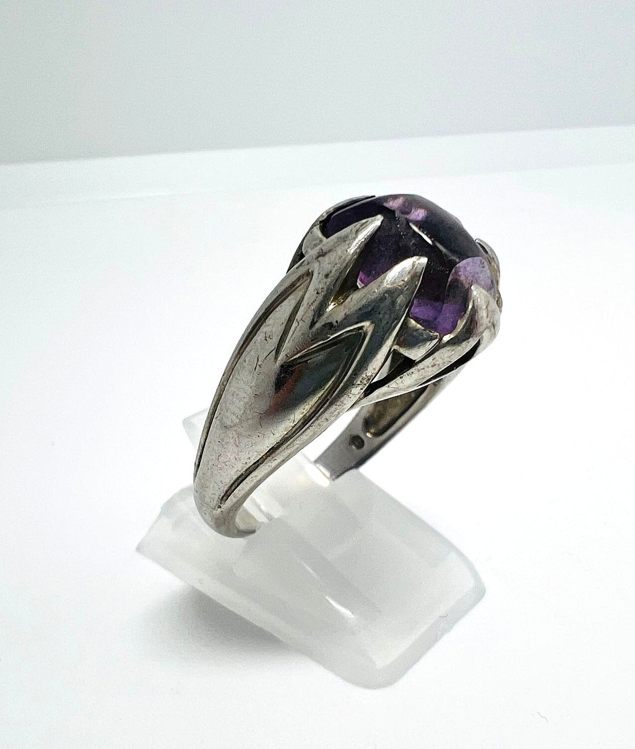 Vintage 925 Silber Amethyst Ring Gr. 53