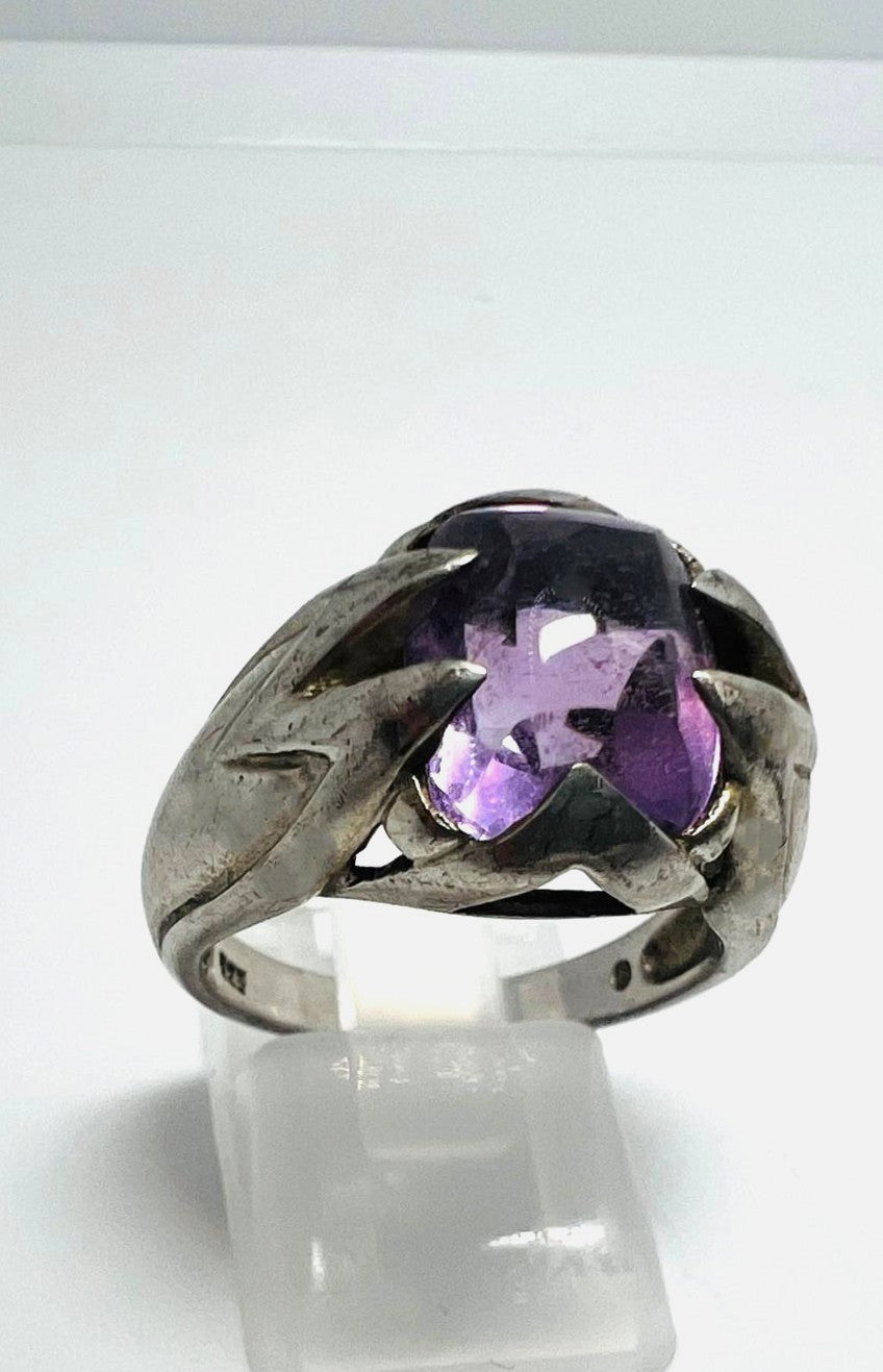 Vintage 925 Silber Amethyst Ring Gr. 53