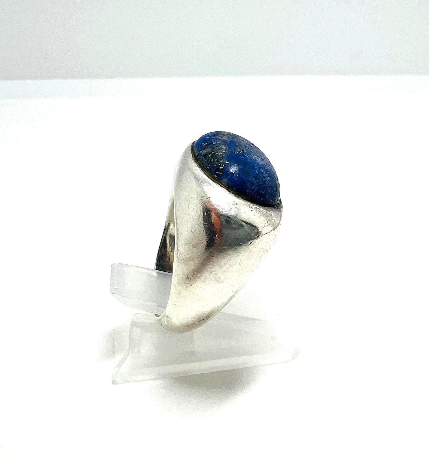 Vintage 925er Silberring mit Lapis Lazuli