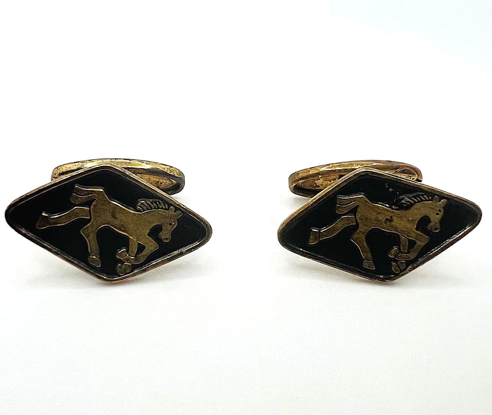 Vintage Cufflinks Pferd Motiv 