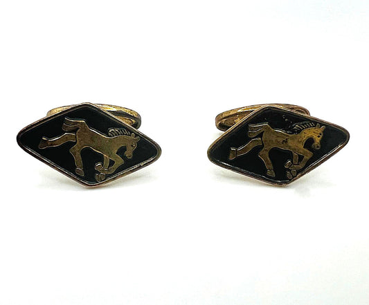 Vintage Cufflinks Pferd Motiv 