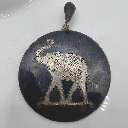 Vintage Elefant Anhänger 925 Sterling Silber 