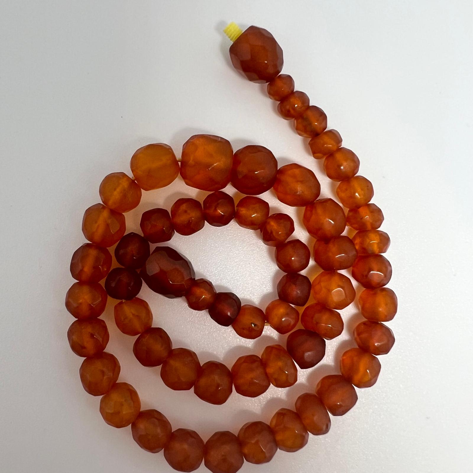 Vintage facettierte Bernstein-Kette 