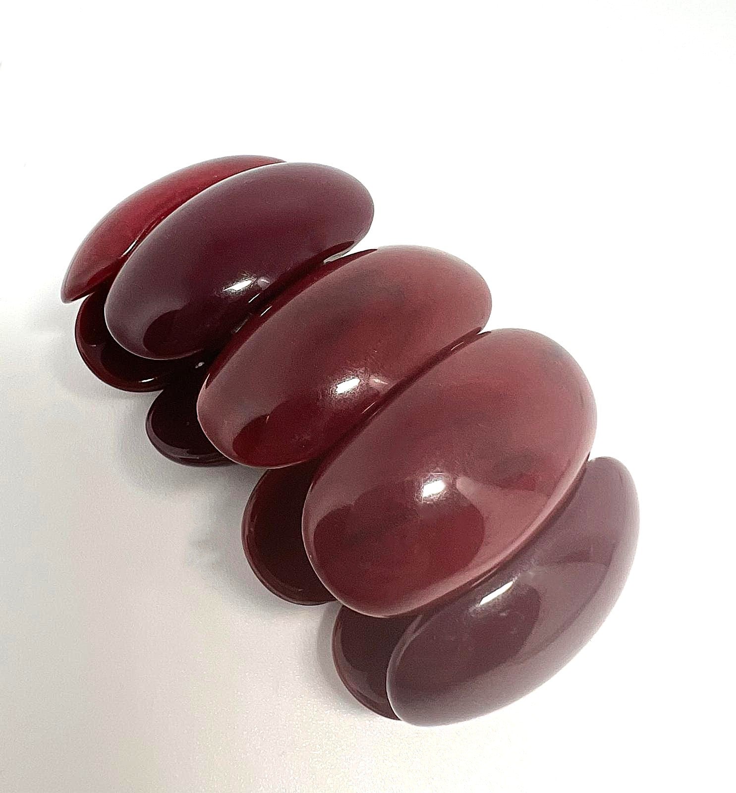 Vintage Kirschrot Bakelit Armband