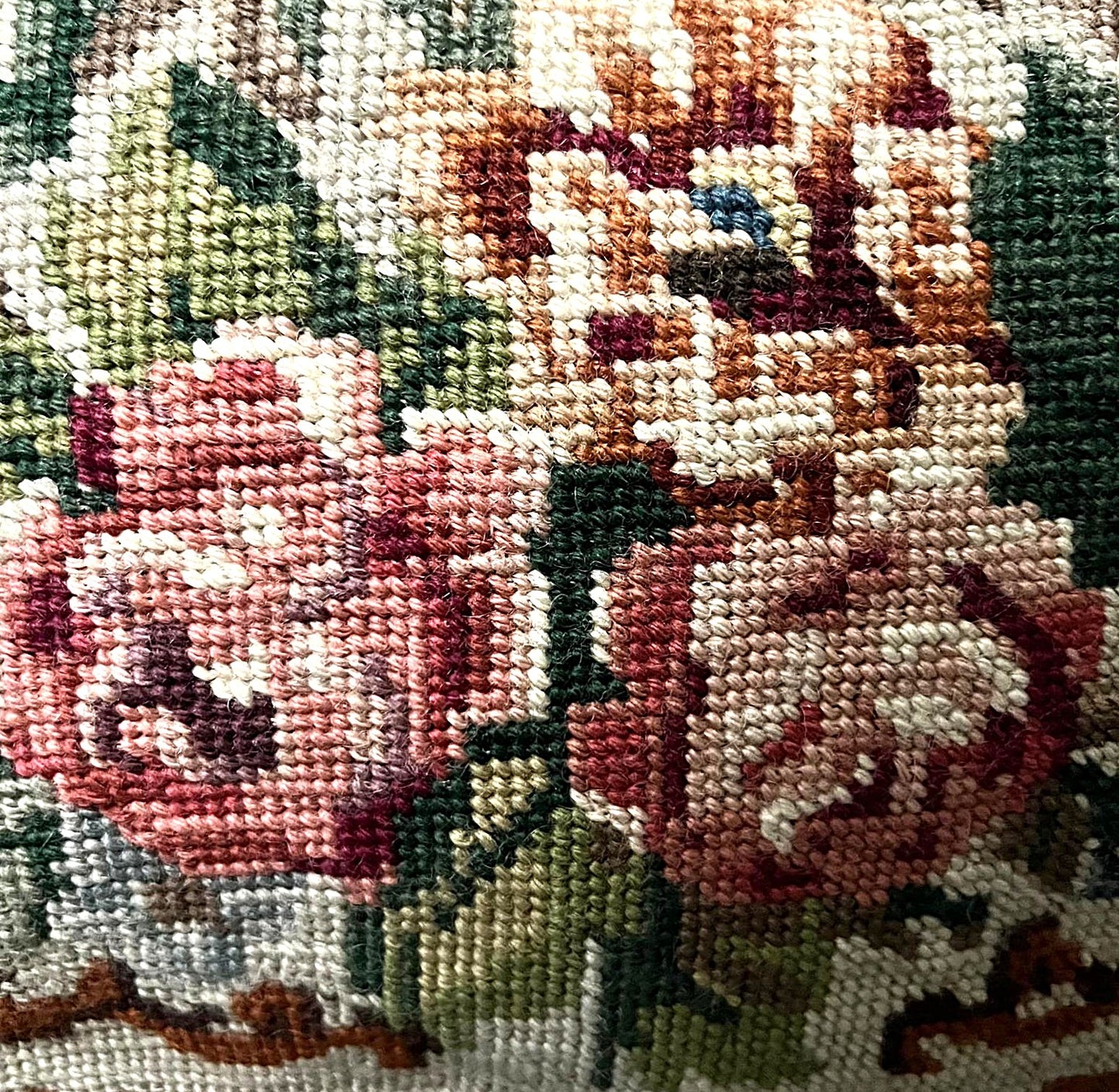 Antike Art Déco Petit Point Handtasche