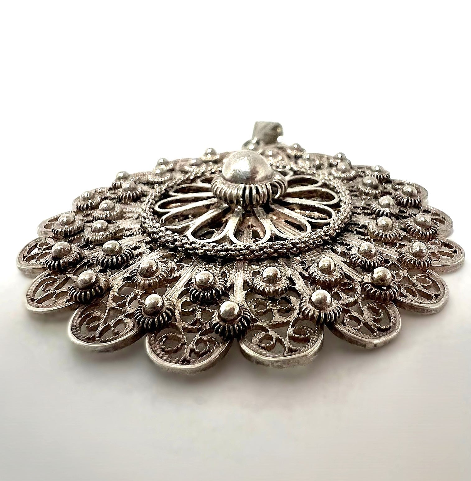 Großer Jugendstil Filigran Anhänger 