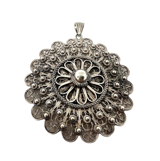Großer Jugendstil Filigran Anhänger 