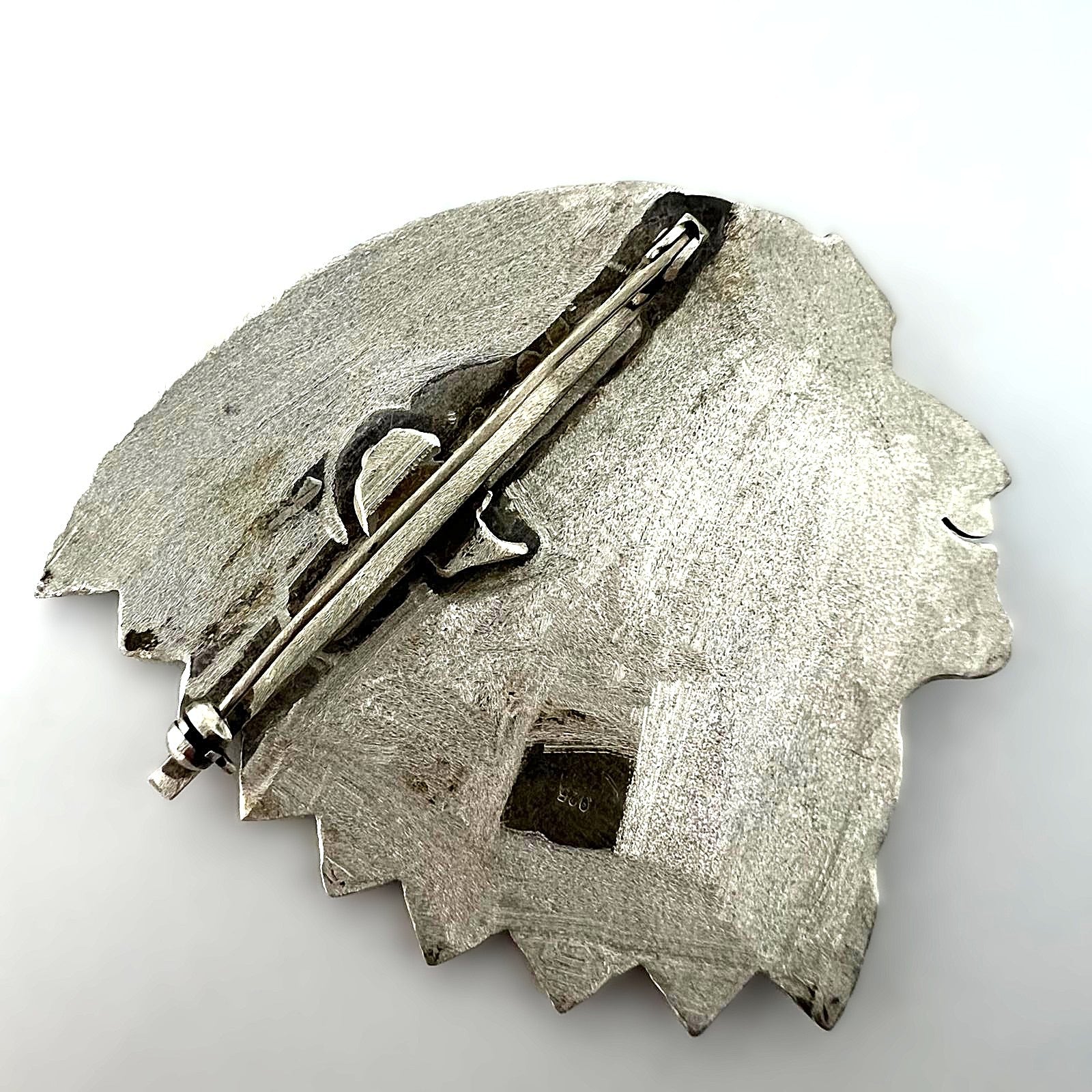 Silber Indian Chief Statement-Brosche