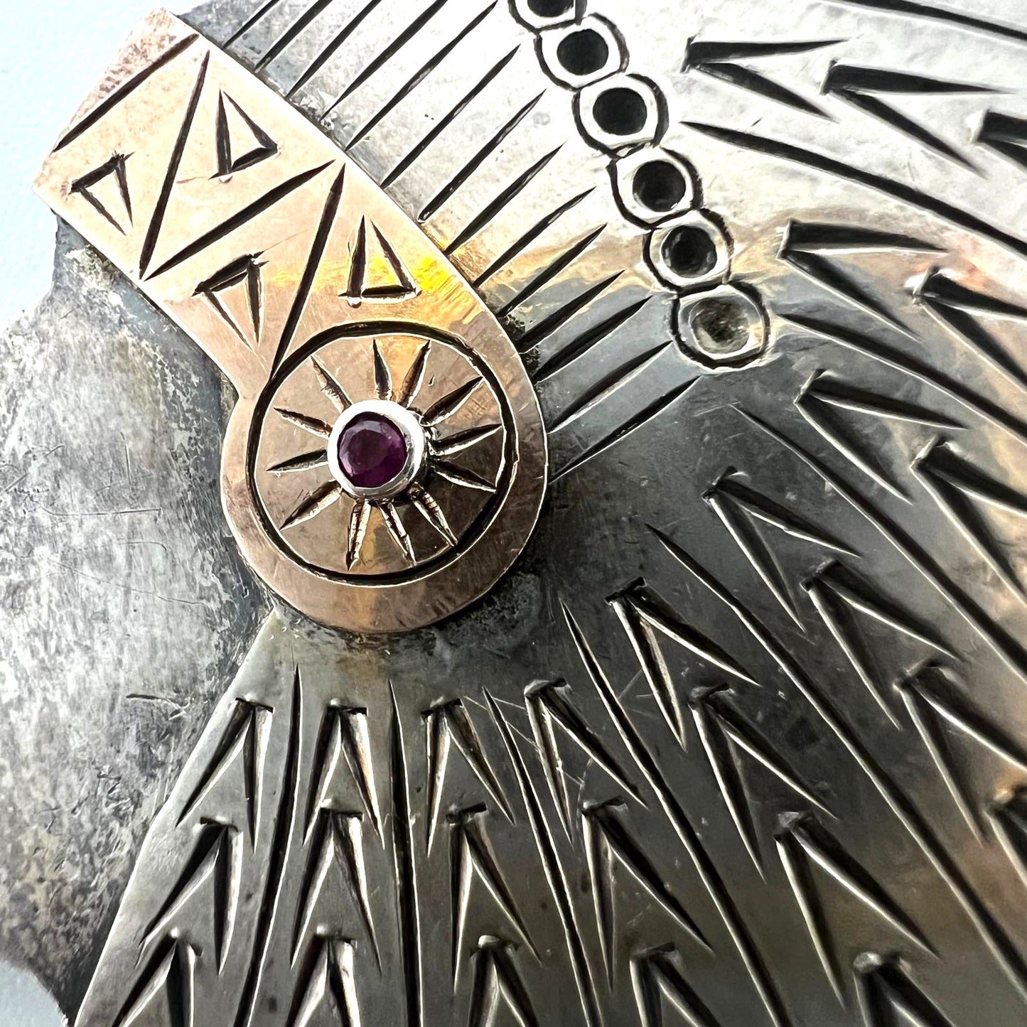 Silber Indian Chief Statement-Brosche